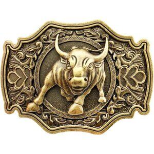Long Horn Bull Rodeo Western Cowboy Belt Buckle For Men